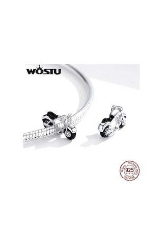 Novahub 925 Ayar Gümüş Motosiklet Siyah Emaye Yılan Bilezik Takı 0.8x1.4cm Siyah