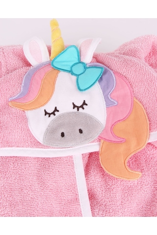 Baveno %100 Pamuklu Unicornlu Çocuk Bornozu