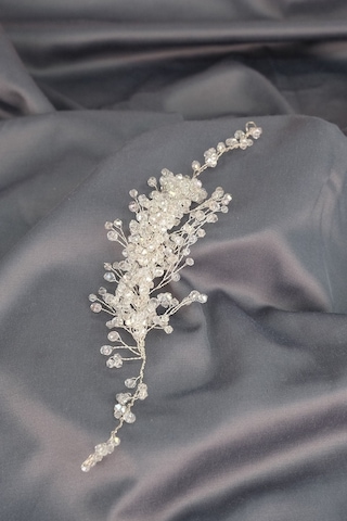 FdayAksesuar Gelinlere Özel Deren Kristal Boncuklu Gelin Tacı Saç Aksesuarı FRDY31679