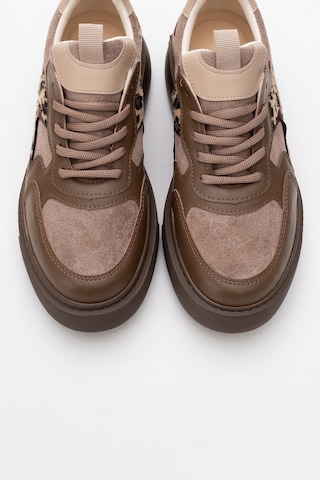Luvishoes Luvi Shoes Aere Kahverengi Desenli Kadın Spor Ayakkabı Kahverengi