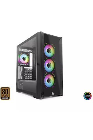 Mofan Mf2902b Pc Gaming Kasa 360 Seri 80+ 850w Power Supply 4xfan - Siyah