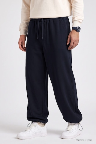 TOMMYLIFE Lacivert Lastikli Erkek Baggy Eşofman Alt - 82200