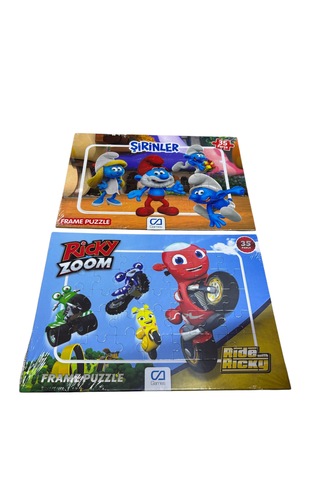 Ca Games Iki Adet Ricky Zoom Ve Şirinler Temalı Çocuk Puzzle 35 Parça 11