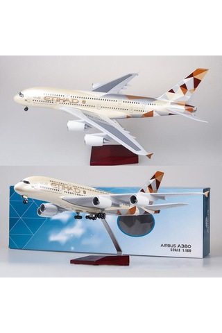 Etihad Airways A380 Yolcu Uçağı Model Uçak 1/160 Ölçek 46cm