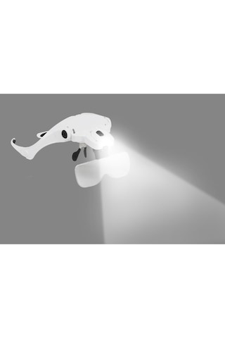5 Lensli 2 Led Işıklı Ayarlanblr Gözlük Tipi Büyüteç-1.0x -3.5x Zoom-microblading Işıklı Loop Gözlük