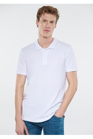 Mavi Polo Tişört-beyaz Beyaz