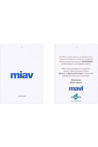 Mavi - Miav Baskılı Beyaz Soket Çorap 0911440-620 Beyaz