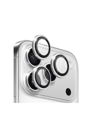 Apple İphone 17 Pro Tekli Kamera Lens Koruma Camı Gümüş İphone 17 Pro İle Uyumlu Ekran Koruyucu - Gümüş