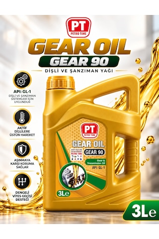 Petro Time 90 Numara Asansör ve Diferansiyel Dişli Yağı 3 L