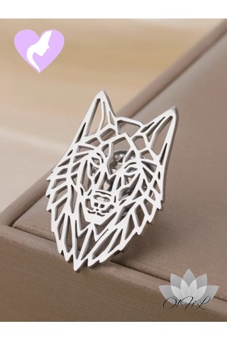 Olfil Broş-mini Kurt Tarzı Zarafeti Minimalizm 408285702 Gri