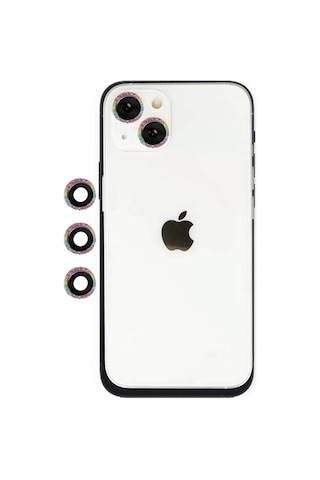 Apple İphone 14 Shine Kamera Lens - Rainbow