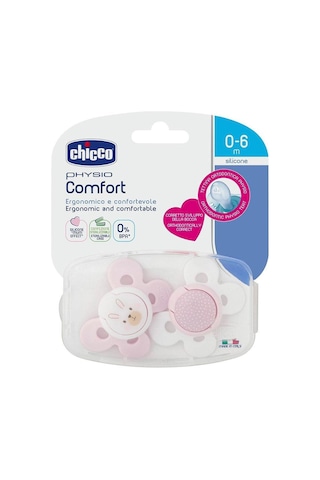 Chicco Physio Comfort Silikon Emzik Kız 0-6 Ay 2'li