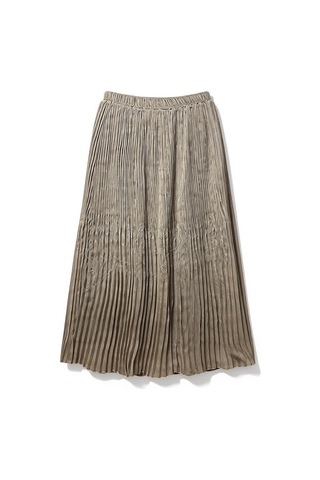 Eren Style Pileli Beli Lastikli Şifon Etek 95 Cm - 38-50 Vizon