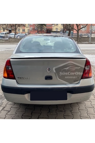 Renault Clio 2 Symbol 1998-2008 Sedan Uyumlu Bagaj Üstü Spoiler Bagaj Çıtası Piano Black Parlak Siyah (00) (ŞüsCarOto Aksesuar)