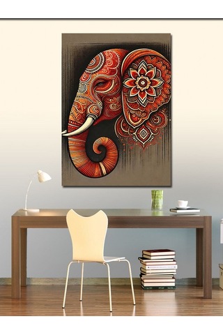 Kanvas Tablo Fil Ve Mandala Deseni 50cmx70cm