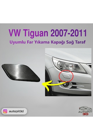 Volkswagen Tiguan 2007 2011 Uyumlu Far Yıkama Kapağı Sağ Taraf