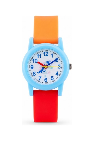Unicorn Desenli Açık Mavi Kız Erkek Çocuk Kol Saati Analog Saat St-304416 Beyaz