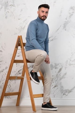 Boğazlı Slimfit Erkek Triko Kazak