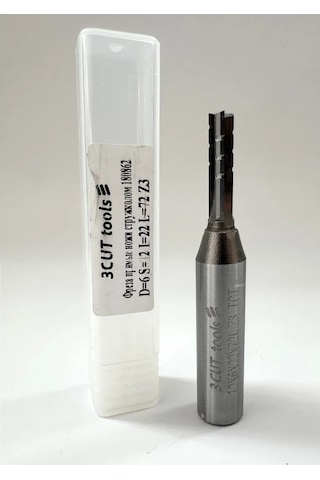 3cut Tools Düz Oluk Frezesi Talaş Kıran D 6 S 12 I 22 L 72 Z3 364821140