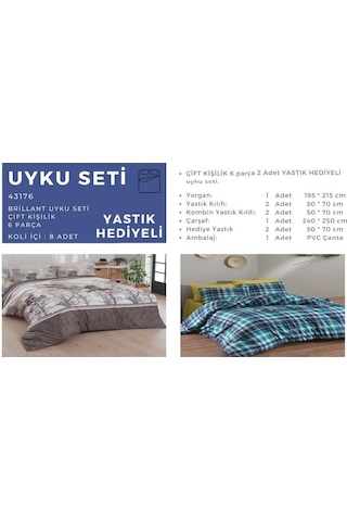 Brillant 43176 Yastık Hediyeli Uyku Seti Çift Kişilik