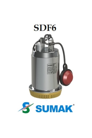 Sumak Sdf6 0.5 Hp 220V Paslanmaz Gövdeli Drenaj Dalgıç Pompa Sumak Sdf6 0.5 Hp 220V Paslanmaz Gövdeli Drenaj Dalgıç Pompa