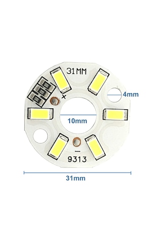 5730 5v 3w 31mm Beyaz Led Modül Aluminyum Pcb 6 Led Lamba Aydınlatma Işık