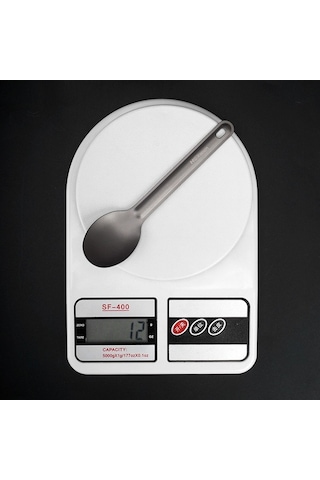 Pazly Ultra Hafif Titanyum Spork Sofra Takımı - Dış Mekan Kamp Yürüyüş Piknik Gri Taşınabilir Gri