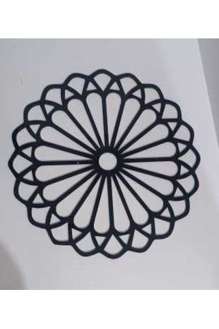 Dekoratif Siyah Yapışkanlı Pleksi Mobilya Dolap Süsü 30x30cm Siyah