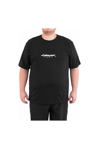 Bant Giyim Cyberpunk 2077 4Xl Büyük Beden Siyah Tişört Çok Renkli