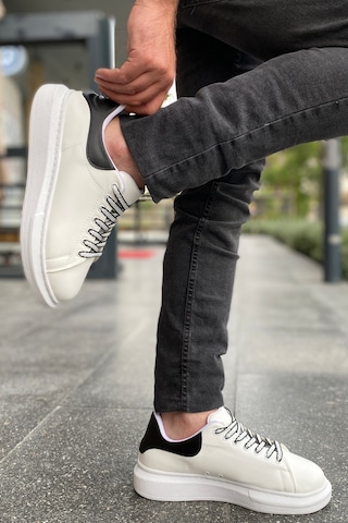 Luis A Costa Lc107 Beyaz Arka Siyah Bağcıklı Erkek Ayakkabı Renkli