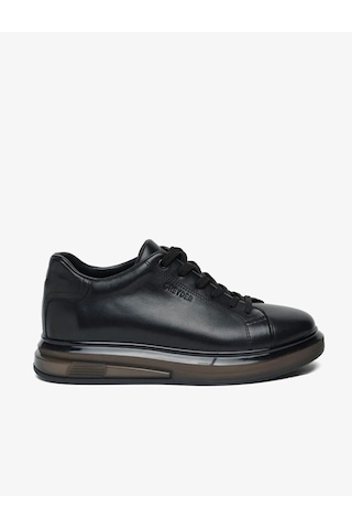 Greyder 64650 6y Siyah Hakiki Deri Erkek Sneaker Deri Spor Ayakkabı Siyah