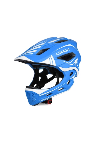 Lixada-Çocuklar Ayrılabilir Tam Yüz Kask Çocuk Sporları Yb18542Bl Mavi