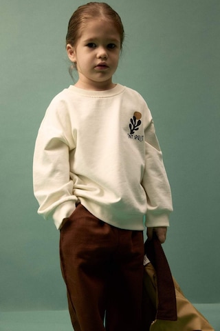 Defacto Erkek Bebek Slogan Baskılı Sweatshirt Kumaşı 2li Takım G6390a526sper98 Ekru-er98