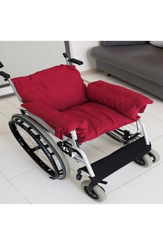 Benlife Tekerlekli Sandalye Minderi - Hasta Bakım Minderi Kırmızı