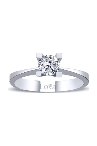 Lova E Renk 0,50 Karat Pırlanta Tektaş Yüzük - Hrd - 1070119