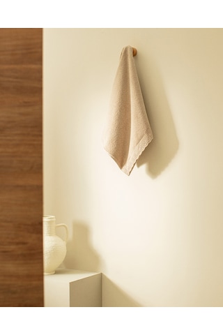 Madame Coco Angella %100 Pamuk Yüz Havlusu - Koyu Bej - 50x70 Cm 8684427221990 Çok Renkli