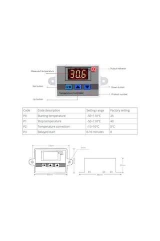 Xh-W3002 Dijital Termostat Sıcaklık Kontrol Cihazı 220V 1500W, Ku N11.4183