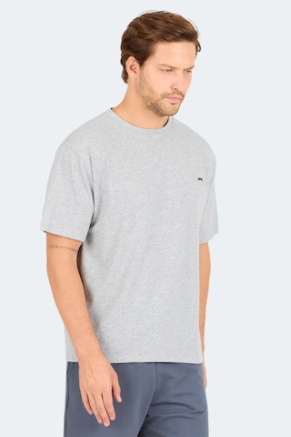 Slazenger Karnen In Oversize Erkek Baskılı Gri Tişört Gri