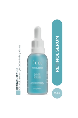 The Ceel Kırışıklık ve Yaşlanma Karşıtı Aydınlatıcı Retinol Serum Ascorbıc Acıd, %1 Retinol & Ceramides 30 ml