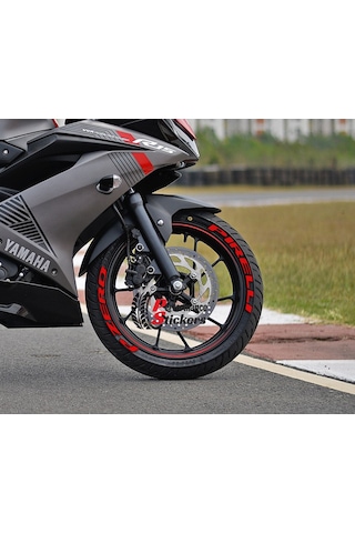 Pzero Motorsiklet Lastik Yazısı Sticker 4 Adet Kırmızı