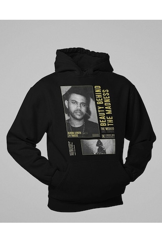 Beauty Behind The Madness Yazılı Unisex Oversize The Weeknd Hoodi Siyah