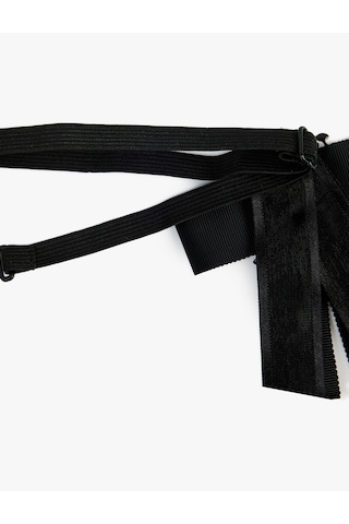Koton Çiçekli Taş Detaylı Fiyonklu Choker Kolye Siyah 6wak70496aa Siyah