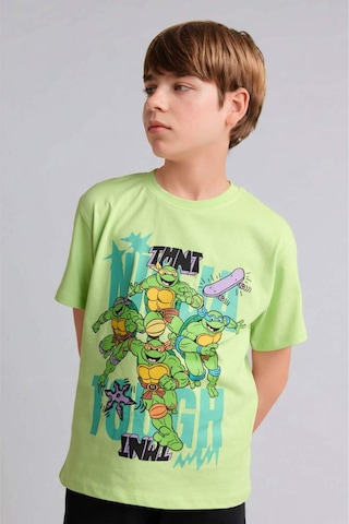 Defacto Nınja Turtles-retro Kısa Kollu Tişört Şort Alt 2li Pijama Takımı Erkek Çocuk H8008a826hsgn597 Yeşil-gn597