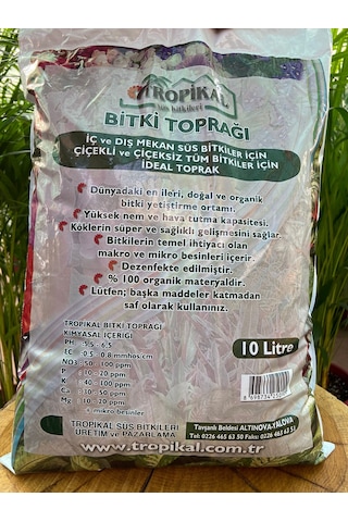 Genel Bitki Besini Ve Tropikal 10 Litre Toprak Seti