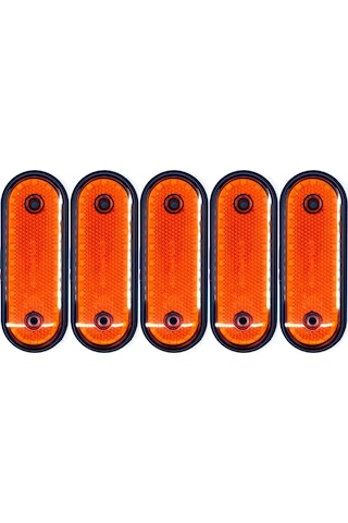 5 Adet 12v-24v Dorse Led İşaret Pozisyon Etek Lamba Turuncu Reflektör E37