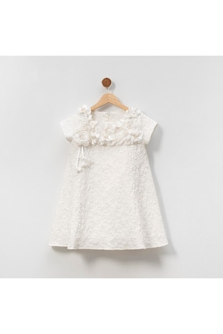 Xo Kids Kız Çocuk Elbise 6-10 Yaş 7010 Beyaz