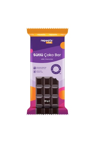 Yum Sütlü Çoko Bar 80gr