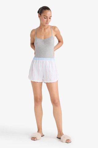 Defacto Regular Fit Gofre Dokulu Çizgili Şort Pijama Altı-fall İn Love F8932ax25hsbe551 Mavi