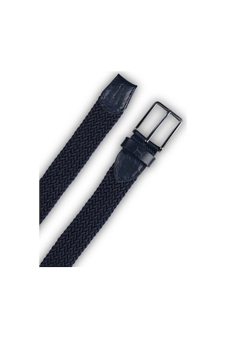 Mft Leather Hakiki Deri Erkek Örgü Esnek Kemer 3,5cm, Lacivert 9862 Lacivert