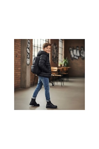 Minigimin Cicileri Miniğimin Cicileri Kapüşonlu 8-16 Yaş Unisex Çocuk Şişme İçi Yünlü Mont - Siyah